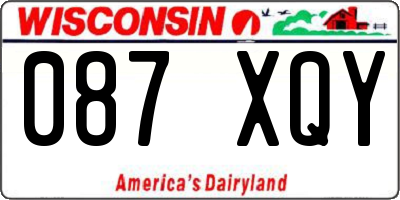 WI license plate 087XQY