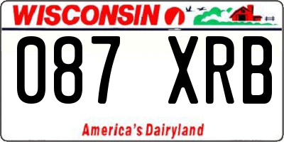 WI license plate 087XRB