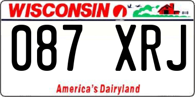 WI license plate 087XRJ