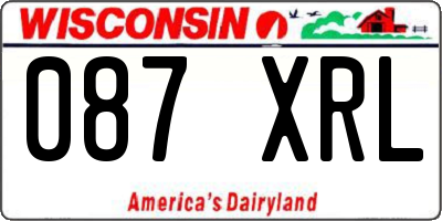 WI license plate 087XRL