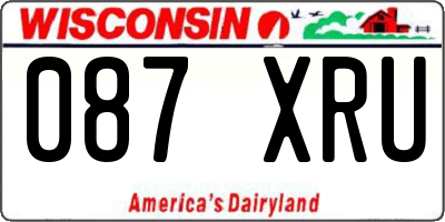 WI license plate 087XRU