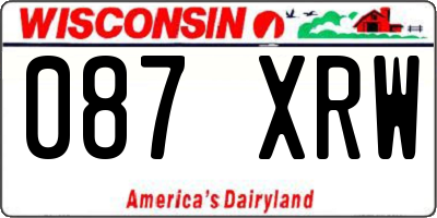 WI license plate 087XRW