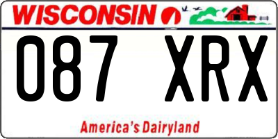 WI license plate 087XRX