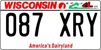 WI license plate 087XRY