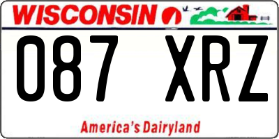 WI license plate 087XRZ