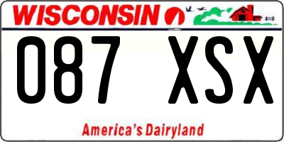 WI license plate 087XSX