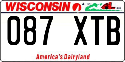 WI license plate 087XTB