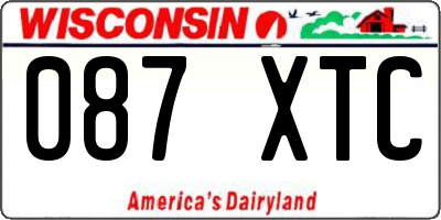 WI license plate 087XTC