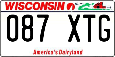 WI license plate 087XTG