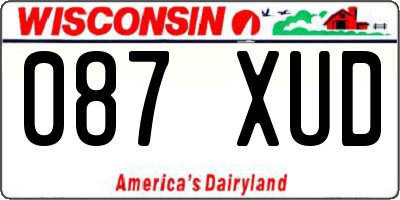 WI license plate 087XUD