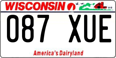 WI license plate 087XUE