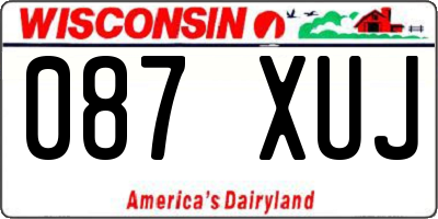 WI license plate 087XUJ