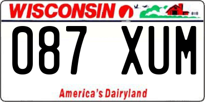 WI license plate 087XUM