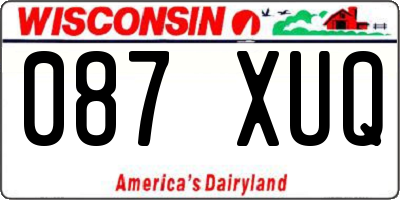 WI license plate 087XUQ