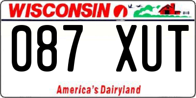 WI license plate 087XUT