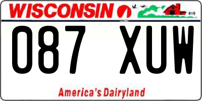 WI license plate 087XUW