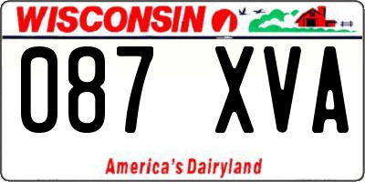 WI license plate 087XVA