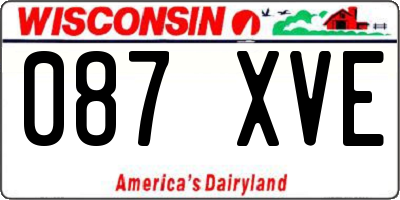 WI license plate 087XVE