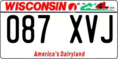 WI license plate 087XVJ