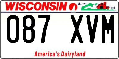 WI license plate 087XVM