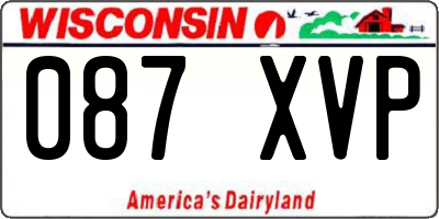 WI license plate 087XVP