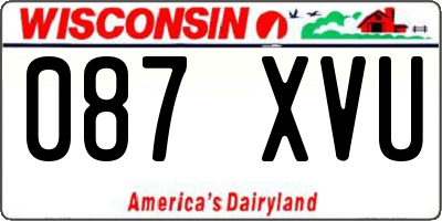 WI license plate 087XVU