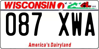 WI license plate 087XWA