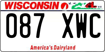WI license plate 087XWC