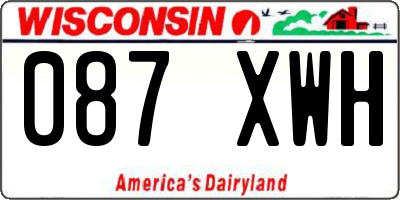 WI license plate 087XWH