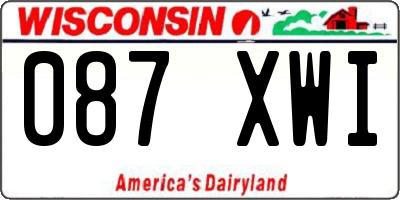 WI license plate 087XWI