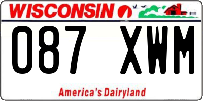 WI license plate 087XWM