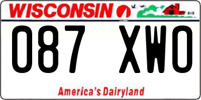 WI license plate 087XWO