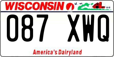 WI license plate 087XWQ