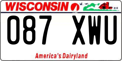 WI license plate 087XWU