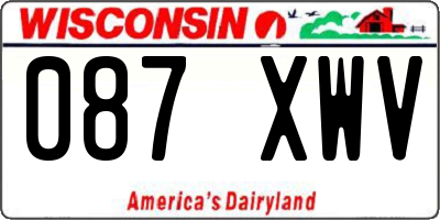 WI license plate 087XWV