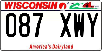 WI license plate 087XWY