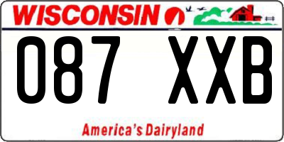 WI license plate 087XXB