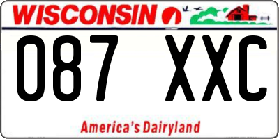 WI license plate 087XXC