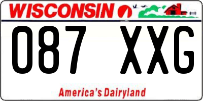 WI license plate 087XXG