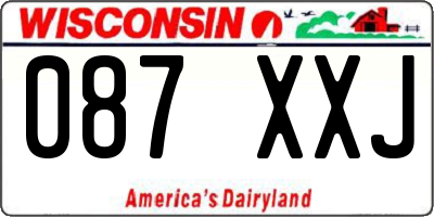WI license plate 087XXJ