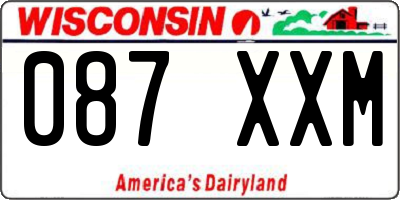 WI license plate 087XXM