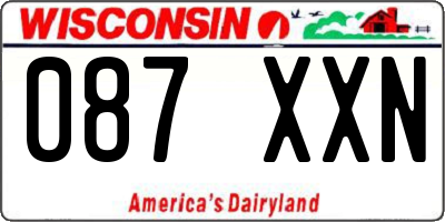 WI license plate 087XXN