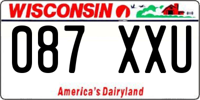 WI license plate 087XXU