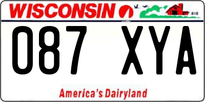 WI license plate 087XYA