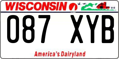 WI license plate 087XYB