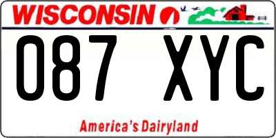 WI license plate 087XYC