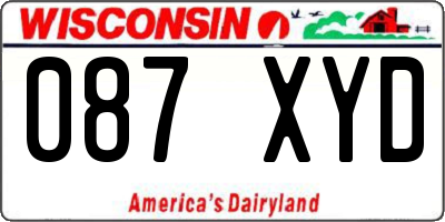 WI license plate 087XYD