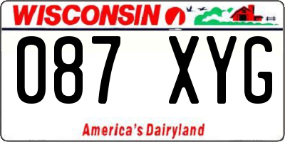 WI license plate 087XYG