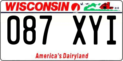 WI license plate 087XYI