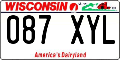 WI license plate 087XYL